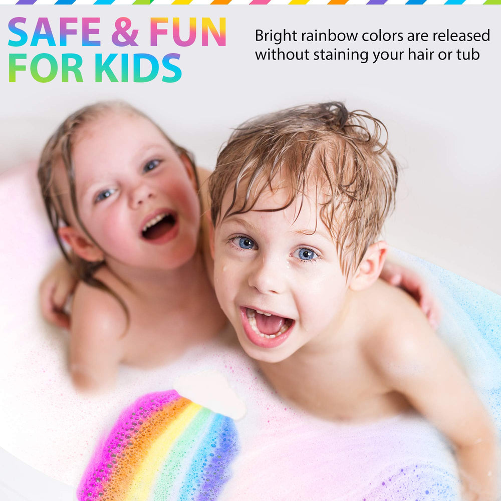 Mineral Me California Kids Safe Bath Bomb producing gentle bubbles for children