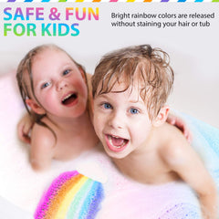 Mineral Me California Kids Safe Bath Bomb producing gentle bubbles for children