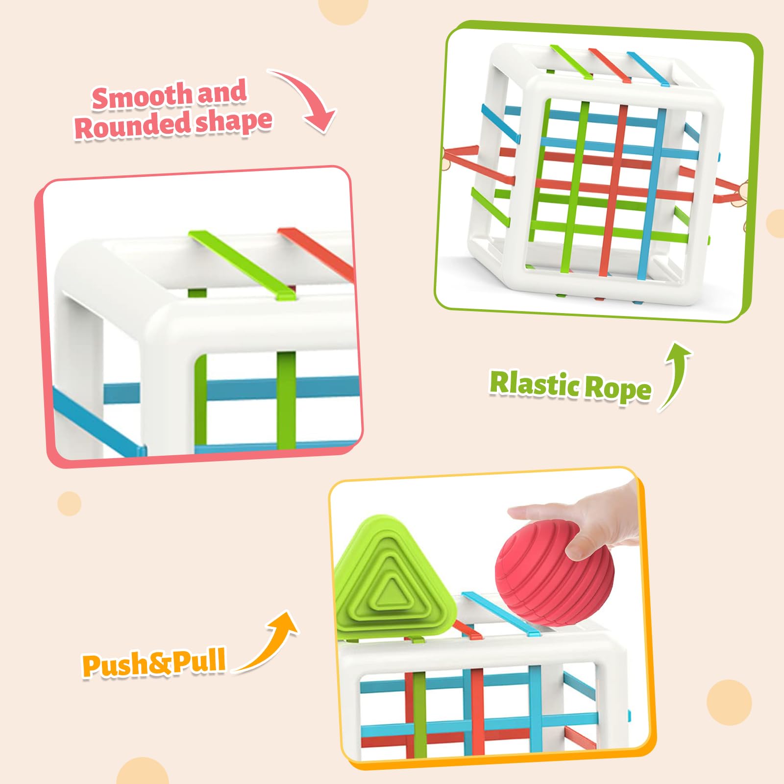 MINGKIDS ABS frame with rounded edges ensures gentle, safe exploration.