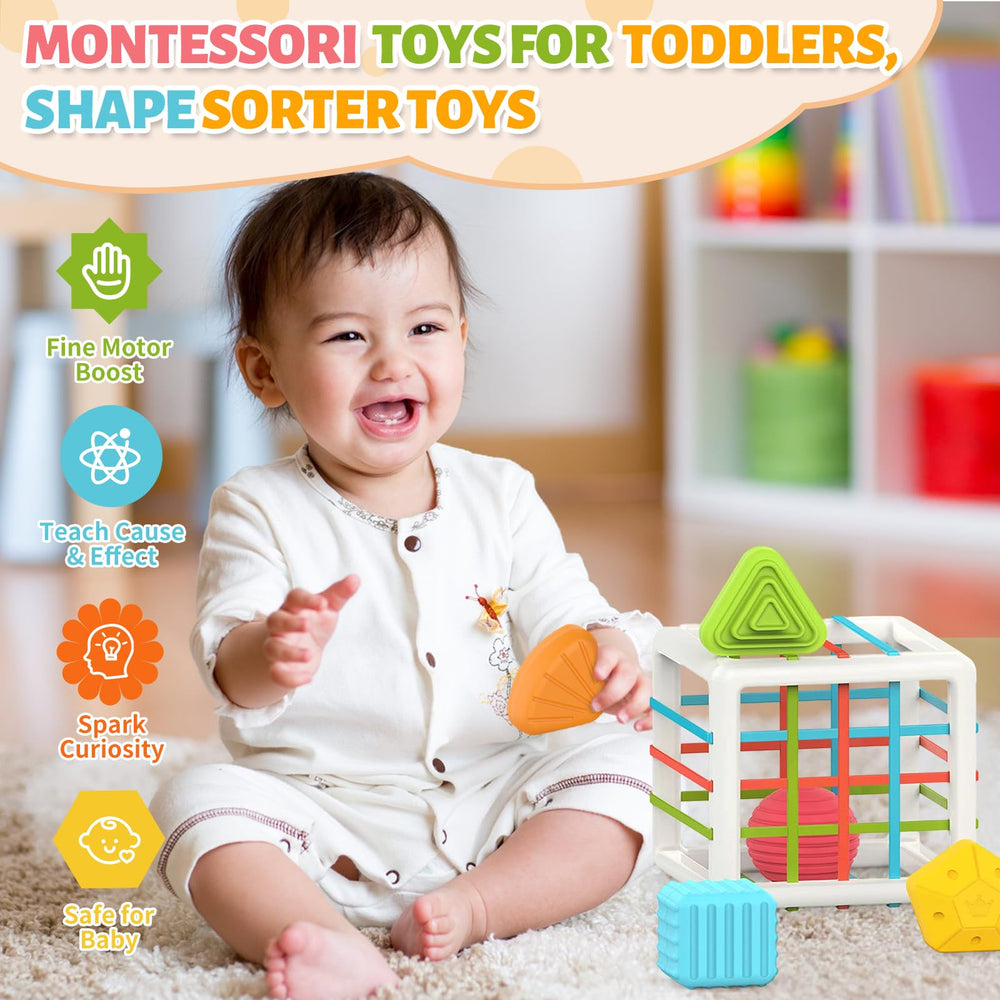 MINGKIDS colorful blocks help toddlers learn colors and shapes.