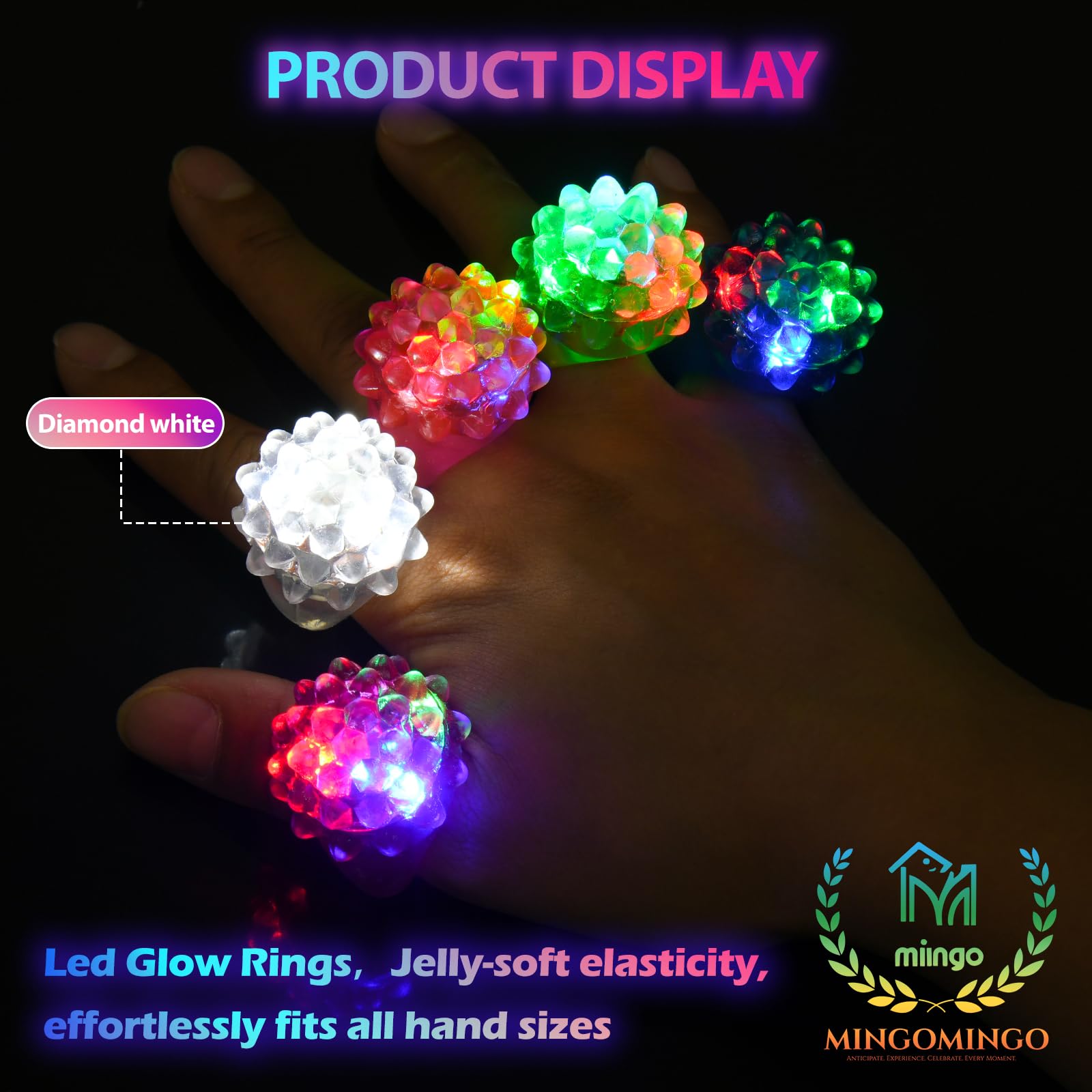 MINGOMINGO jelly silicone ring shows soft texture and flexible fit.