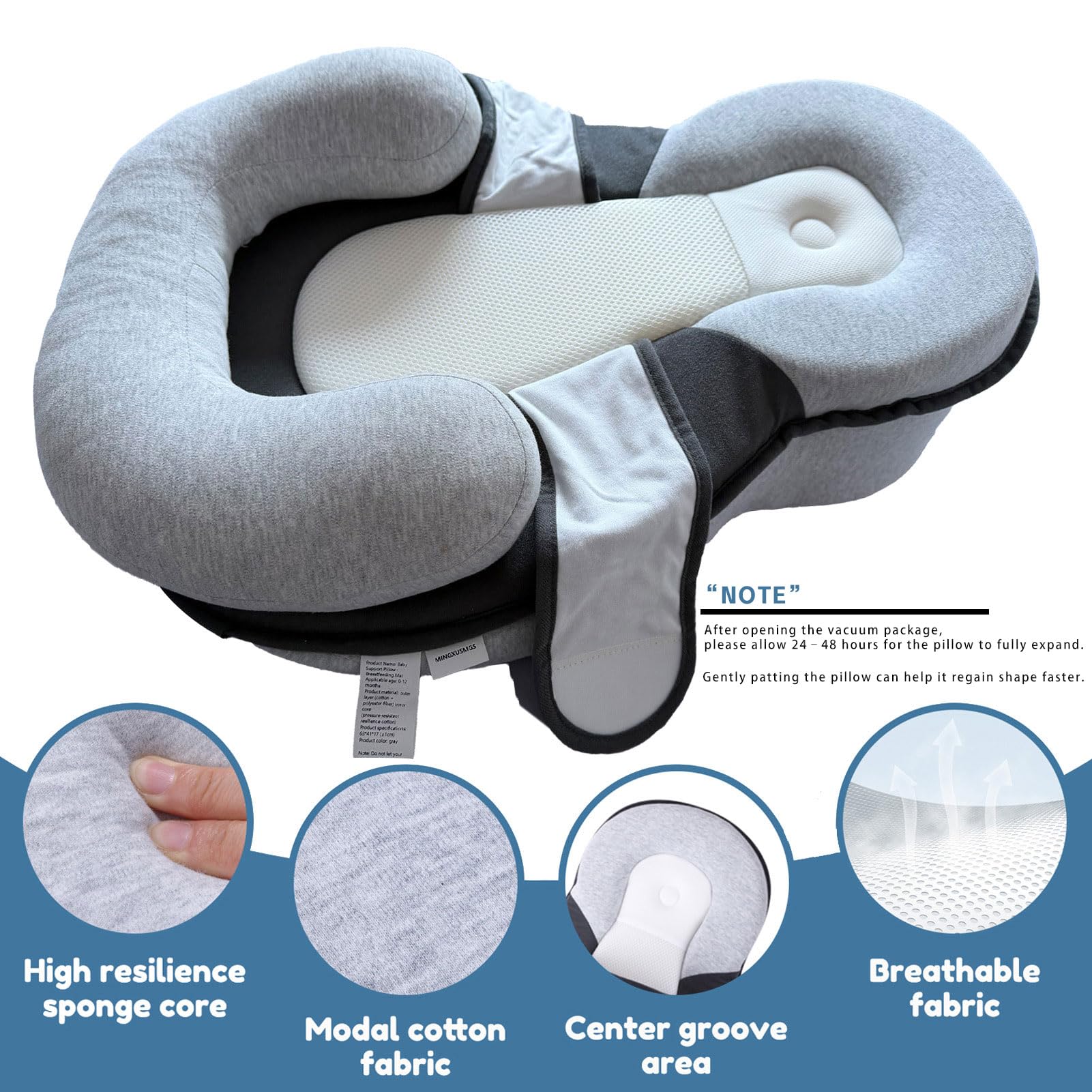 MINGXUSMGS Compact Portable Baby Lounger is easy to move between rooms and storage.