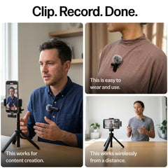 Mini Mic Pro wind protection reduces outdoor noise during recording
