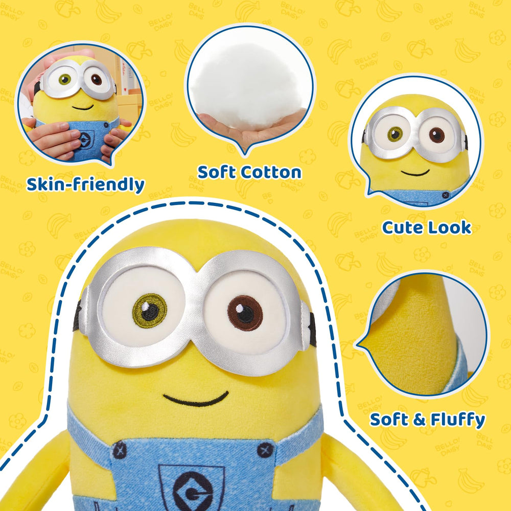 MINISO 8 inch Minions plush showing compact travel friendly size