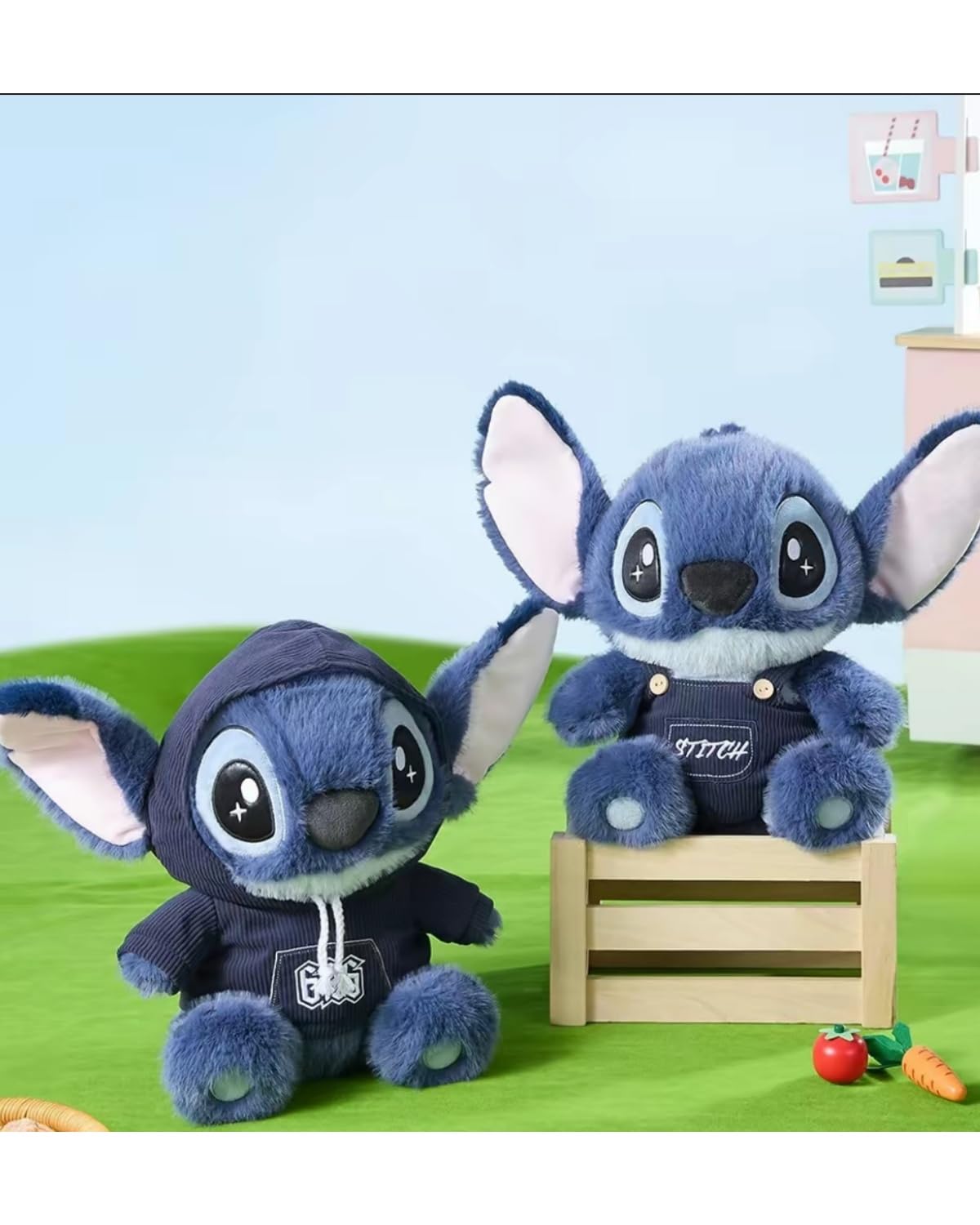 MINISO Disney Lilo and Stitch plush back view, showing sturdy construction.