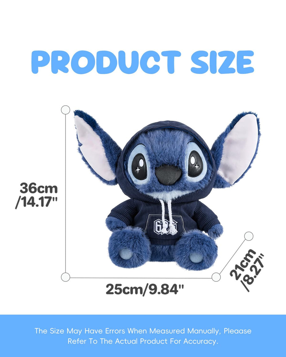 MINISO Disney Lilo and Stitch plush nose-embroidered detail with authentic charm.