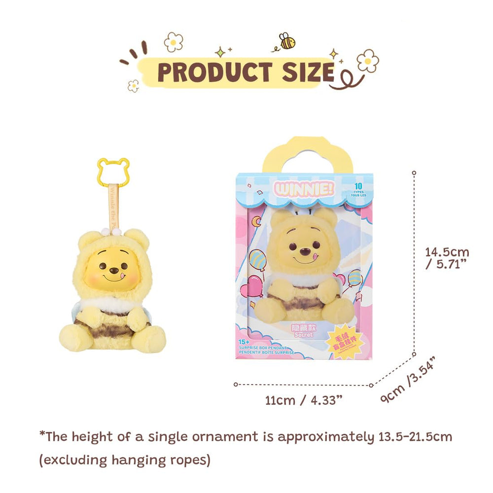 Surprise unboxing image featuring a Winnie The Pooh figure from MINISO.