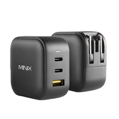 MINIX 66W Turbo ports closeup highlights dual USB-C and USB-A options for multi-device charging