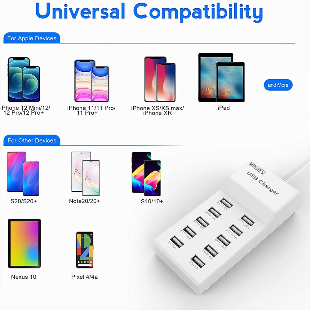MINJIESI USB charging station travel-ready design fits luggage or bag compartments.
