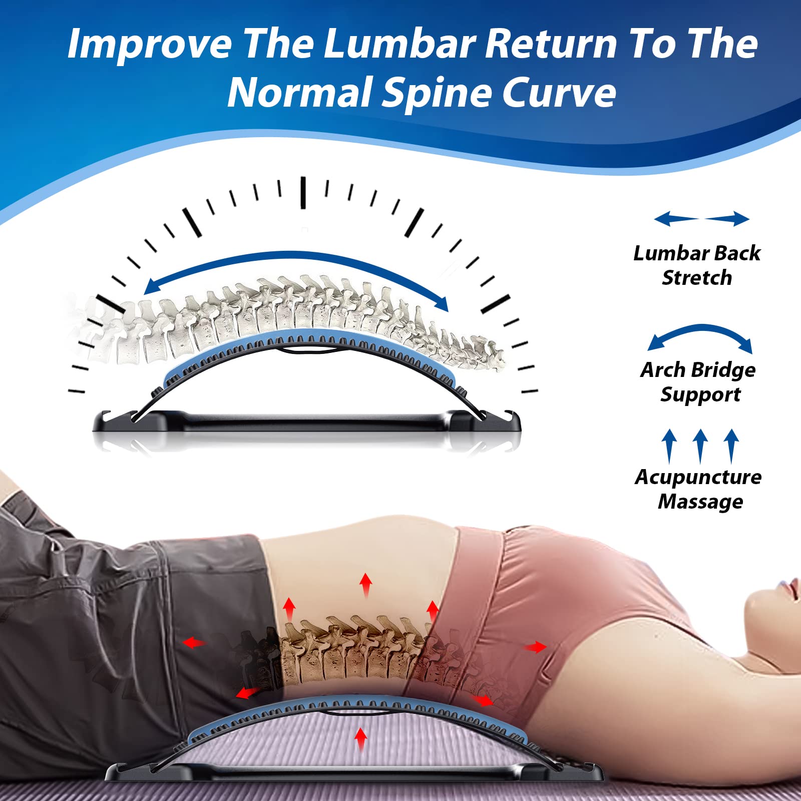 MINOLL Back Stretcher is portable and lightweight for various locations