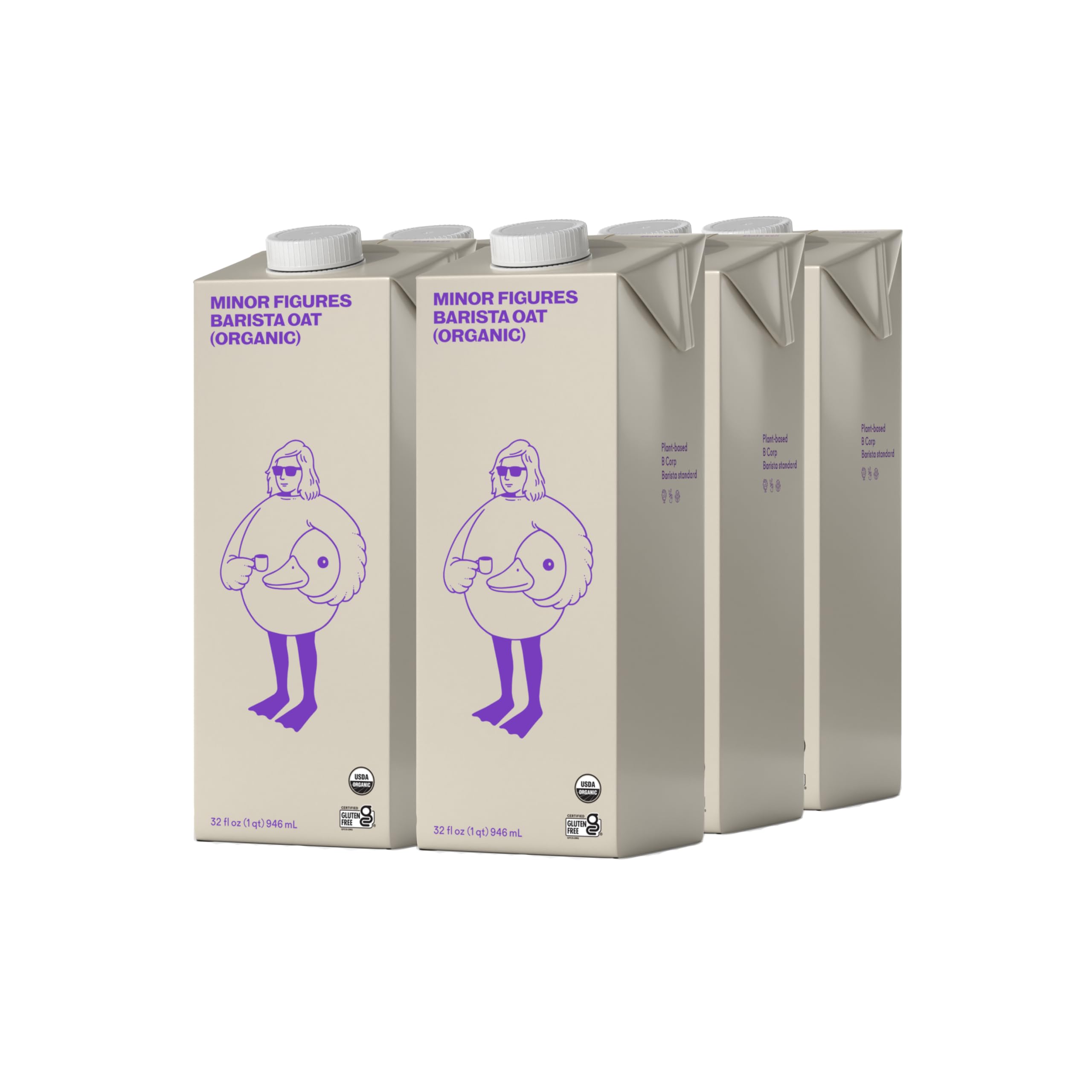 Minor Figures Barista Oat Organic 32oz bottle front ready for rich, dairy-free coffee