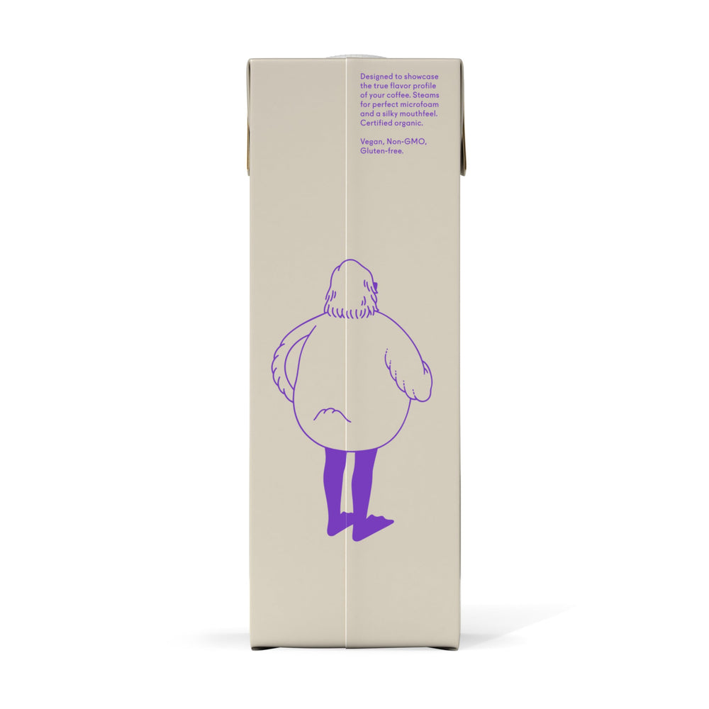 Minor Figures Barista Oat Organic 32oz ingredients-label emphasizes clean unsweetened plant milk