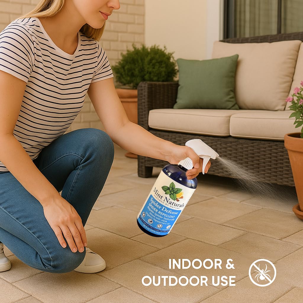 Ergonomic fine-mist trigger on Mint Naturals spray bottle