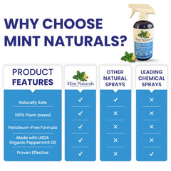Close-up of organic peppermint oil ingredients used in Mint Naturals formula