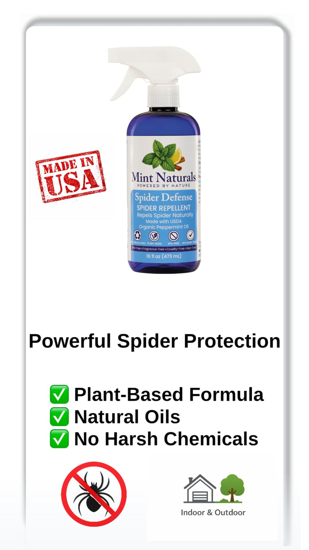 Mint Naturals spray being applied with a fine mist for targeted areas