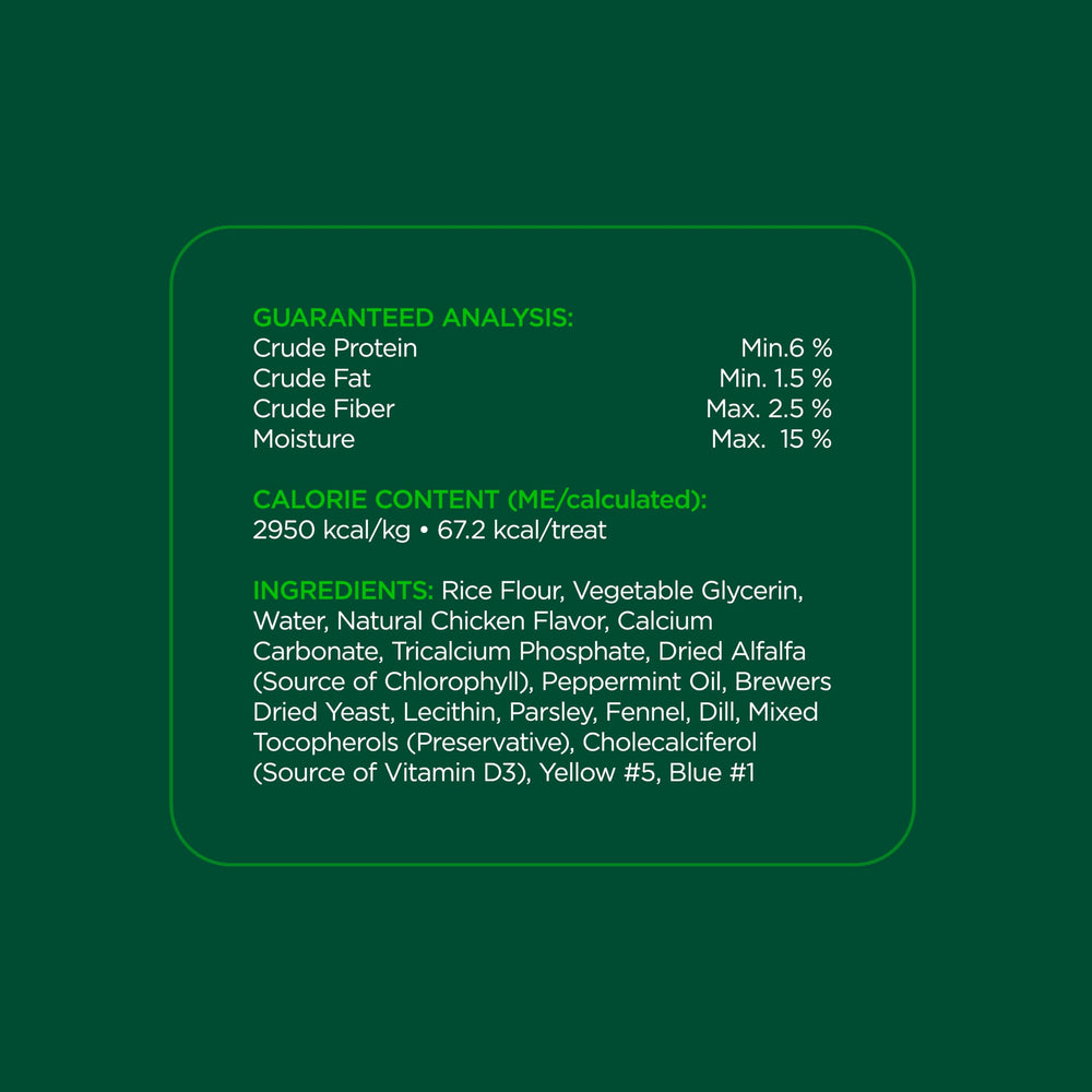 Minties five-breath freshener formula featuring fennel, dill, peppermint.