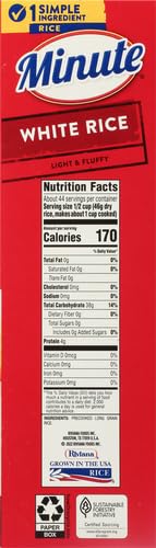Minute Instant White Rice stovetop cooking demonstrates reliable five-minute prep.