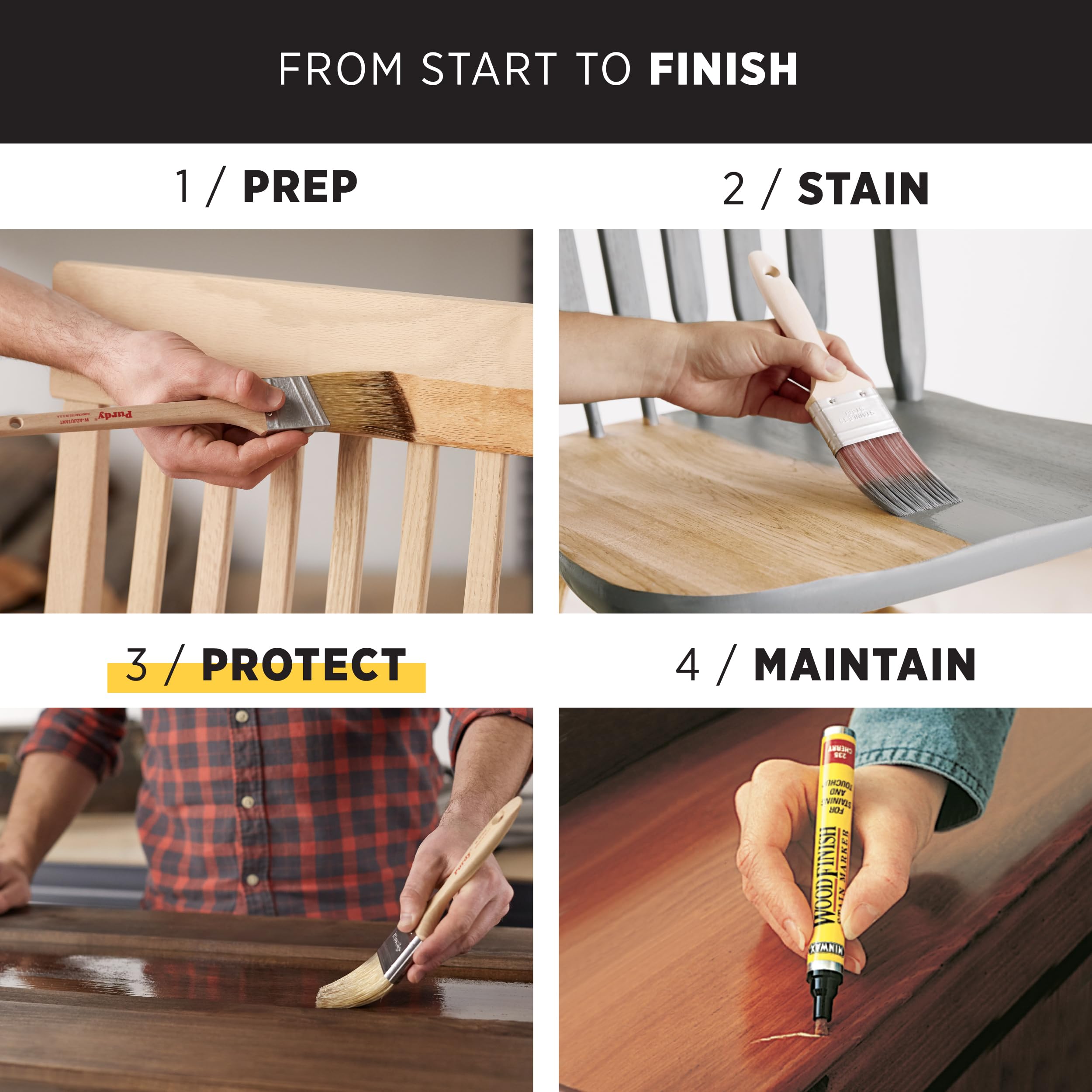 Minwax spray on furniture demonstrates protection and easy upkeep.