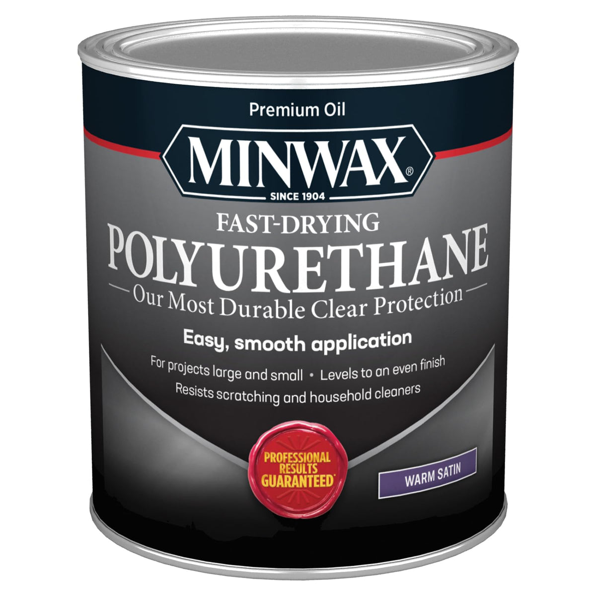 Minwax Fast-Drying Polyurethane bottle ready to seal and protect wood surfaces