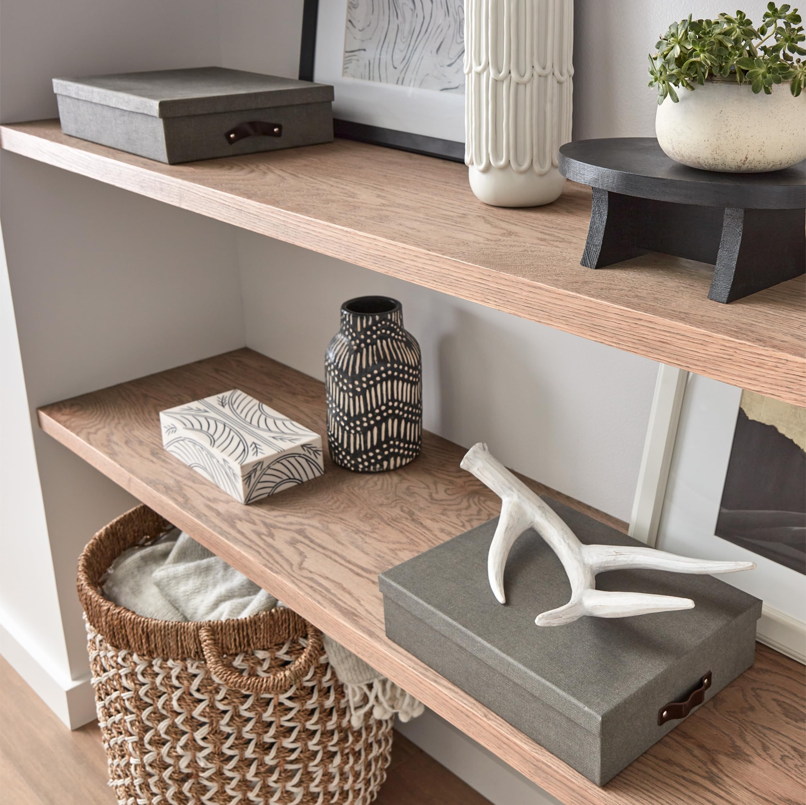 Minwax warm satin finish adds subtle glow and durability to wood