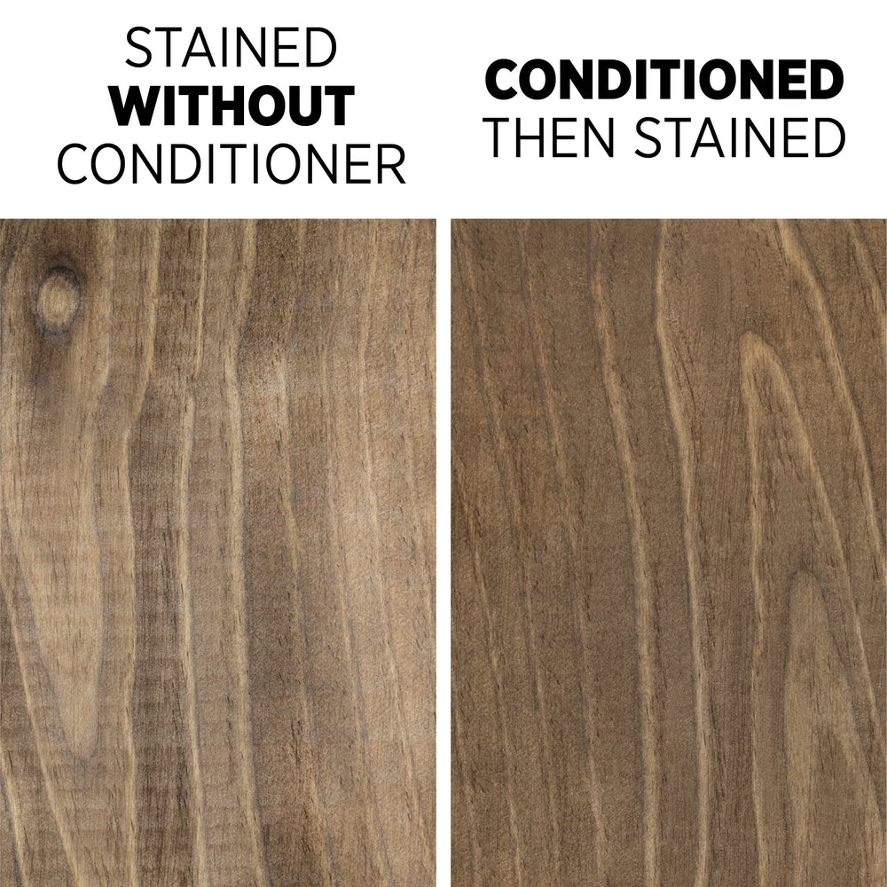 Minwax Pre-Stain Wood Conditioner highlights even absorption on wood