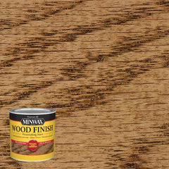 Minwax Special Walnut wood finish highlights natural grain detail on sample.