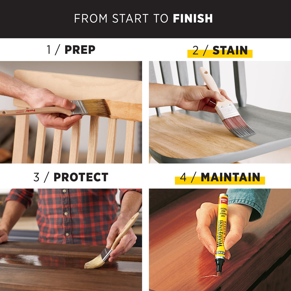 Minwax Special Walnut stain on flooring delivers even coverage across planks.