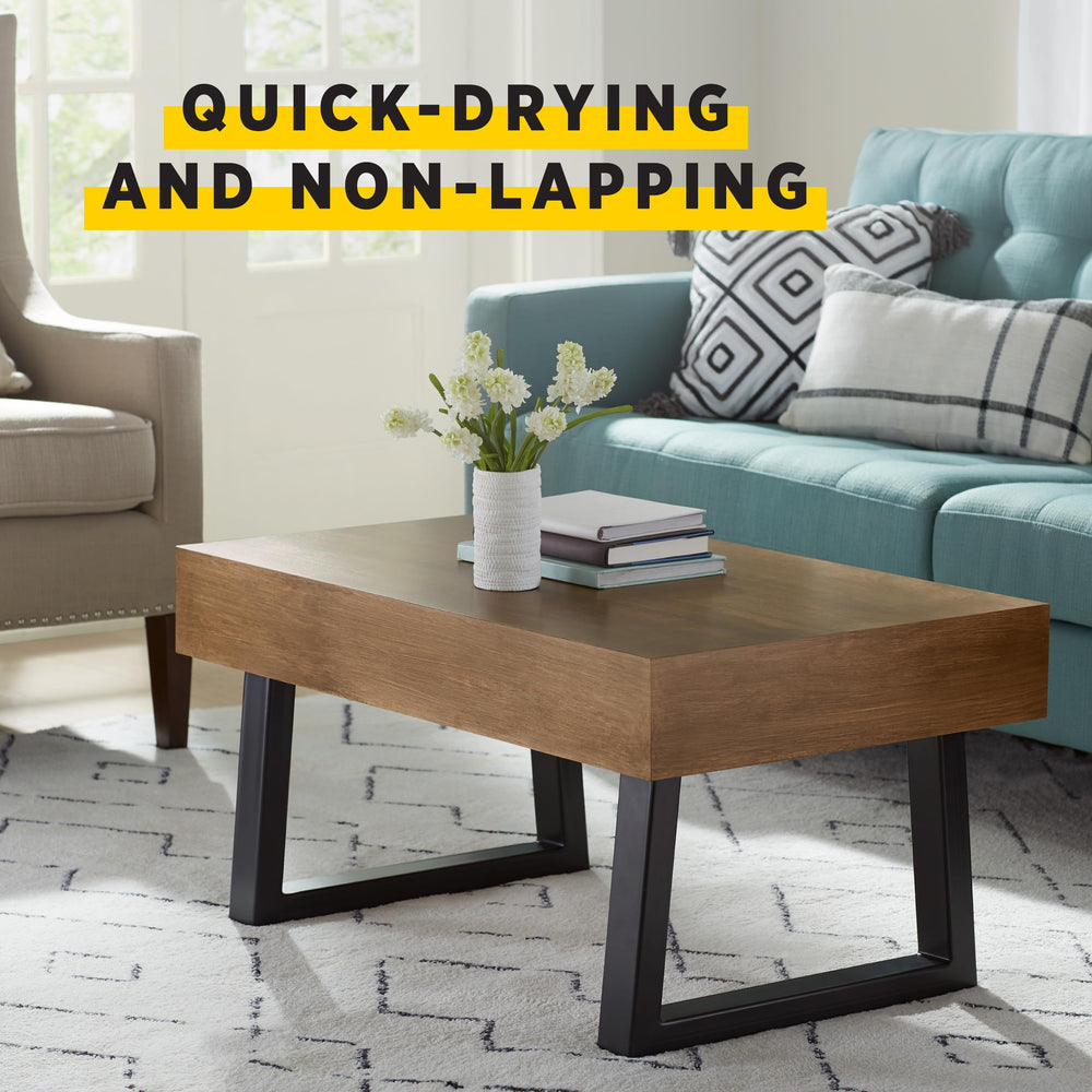 Minwax Wood Finish deeply penetrates wood pores for richer color.