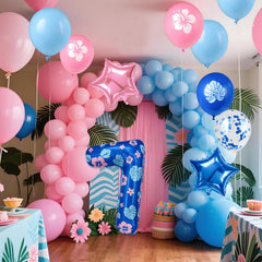 Minyu light blue latex balloon creates a breezy tropical vibe