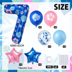 Minyu pink hibiscus latex balloon adds vibrant tropical accents for celebrations