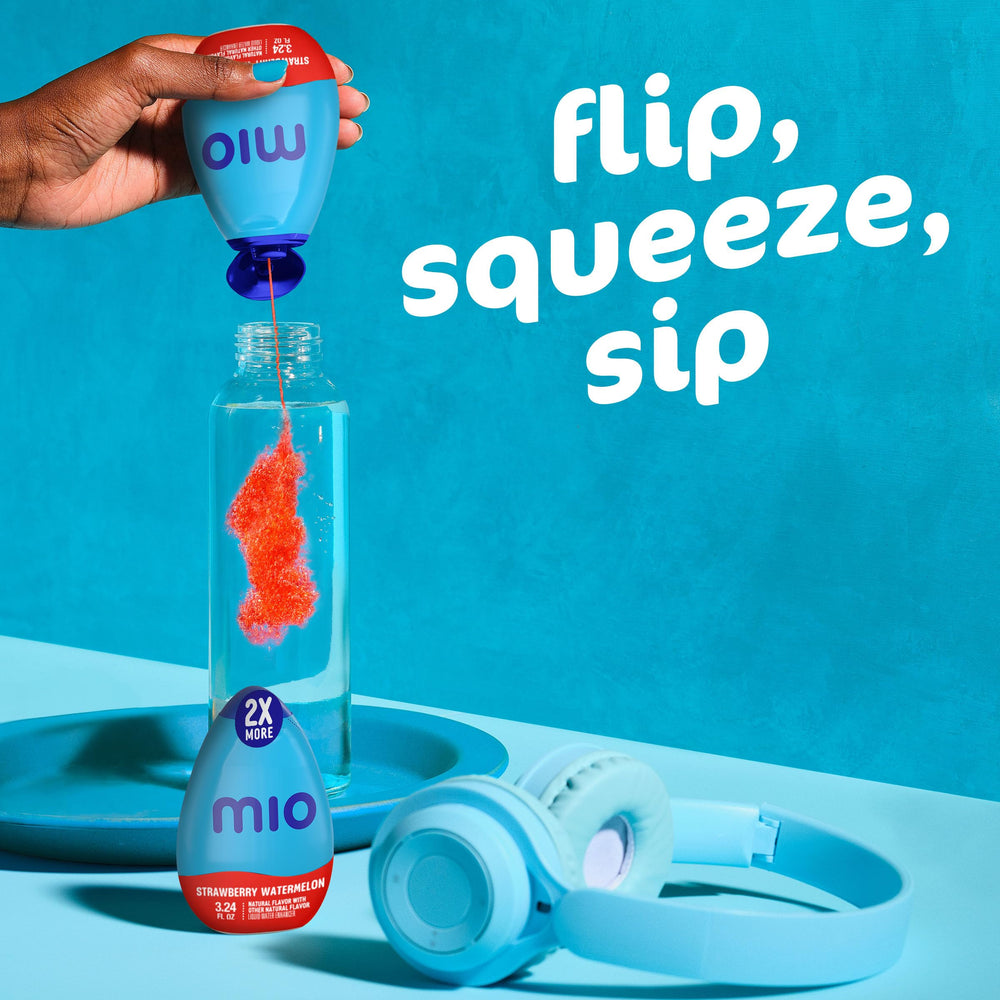 Mio bottle shows 38 servings per bottle for planning