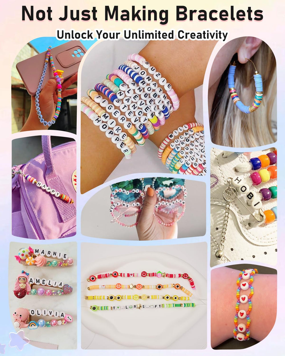Mio Angle kit provides 10 m stretchy string for bracelets.
