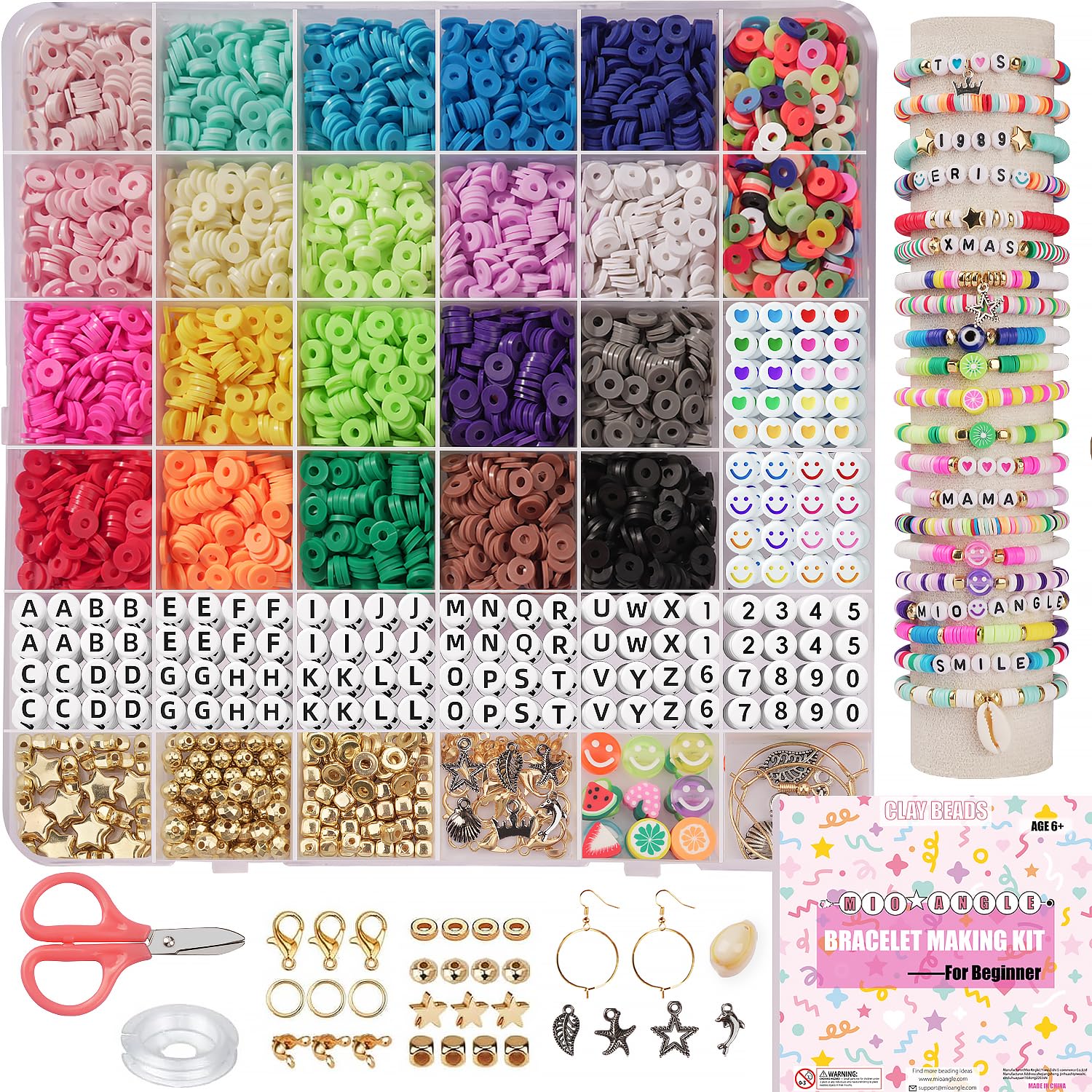 Mio Angle kit with 4,800 flat clay beads for creativity.