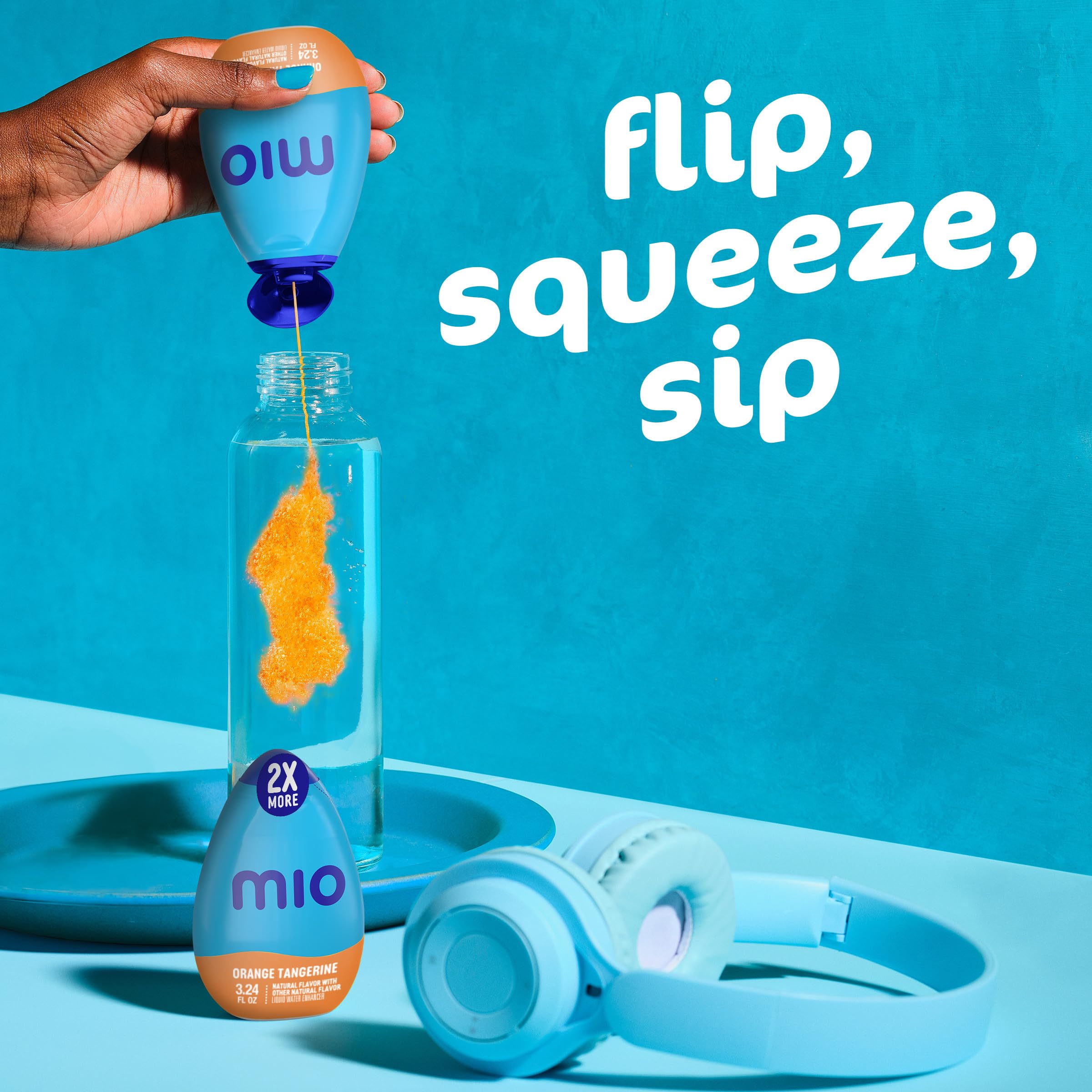 Refreshing 12 oz water with Mio Orange Tangerine