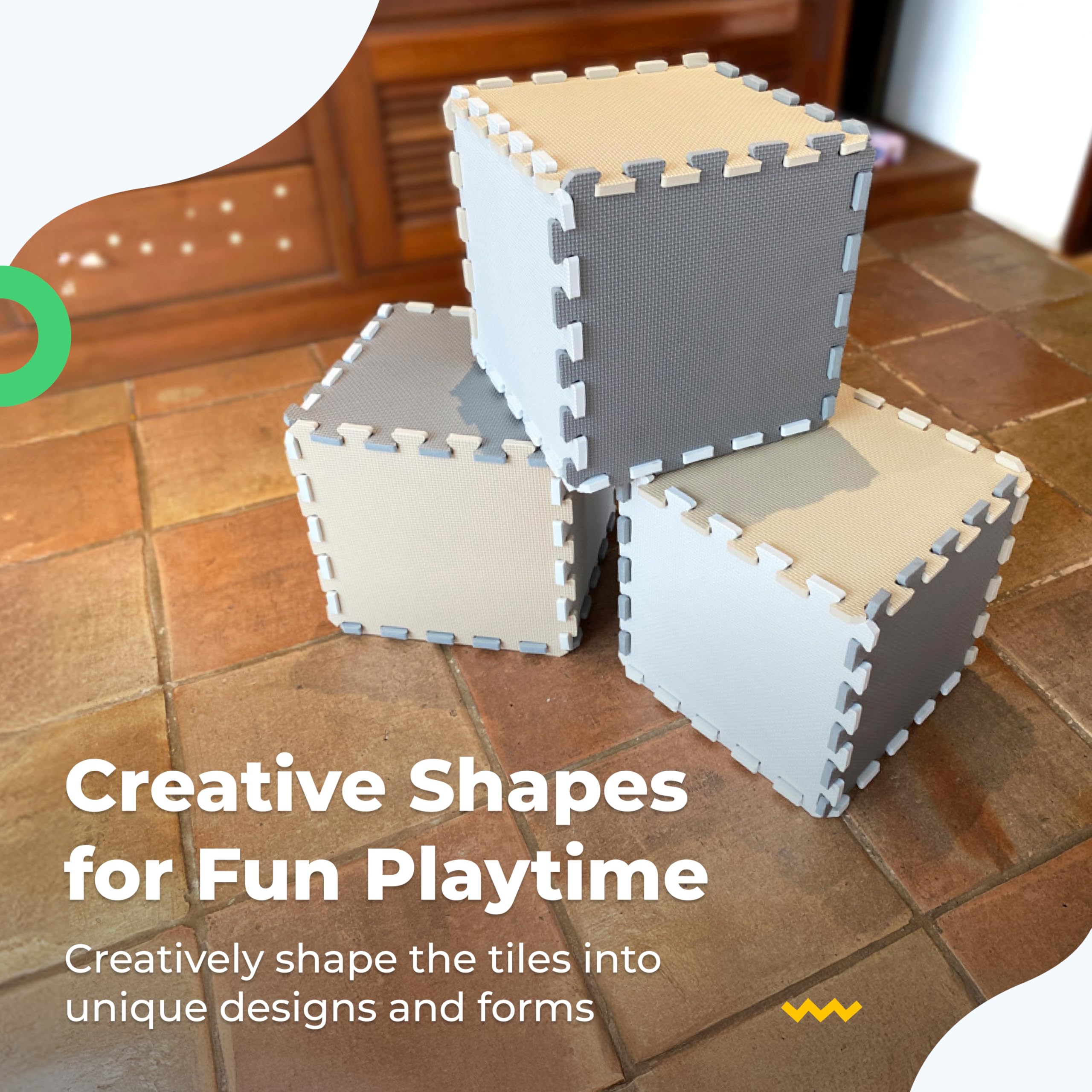MioTetto included borders create a polished, finished play area.