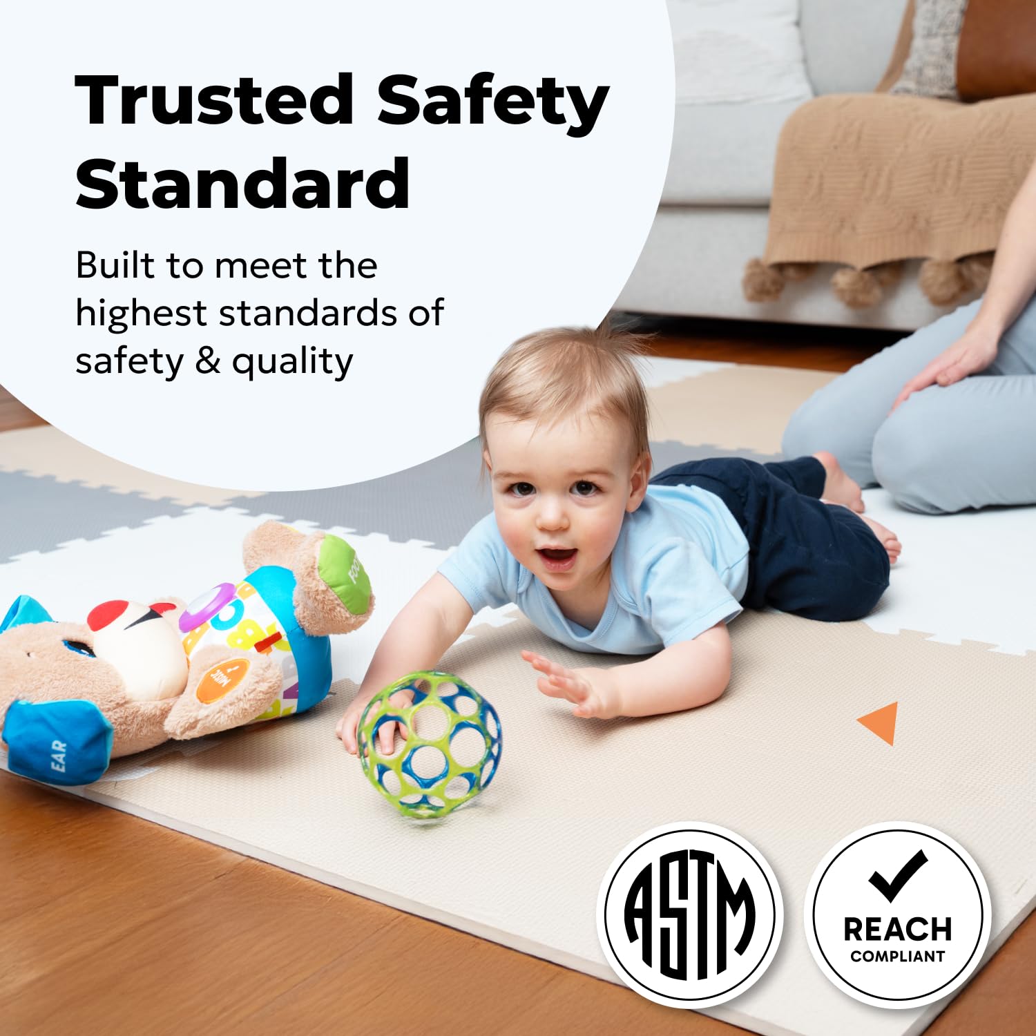 MioTetto non-toxic EVA foam offering a gentle, safe touch for babies.