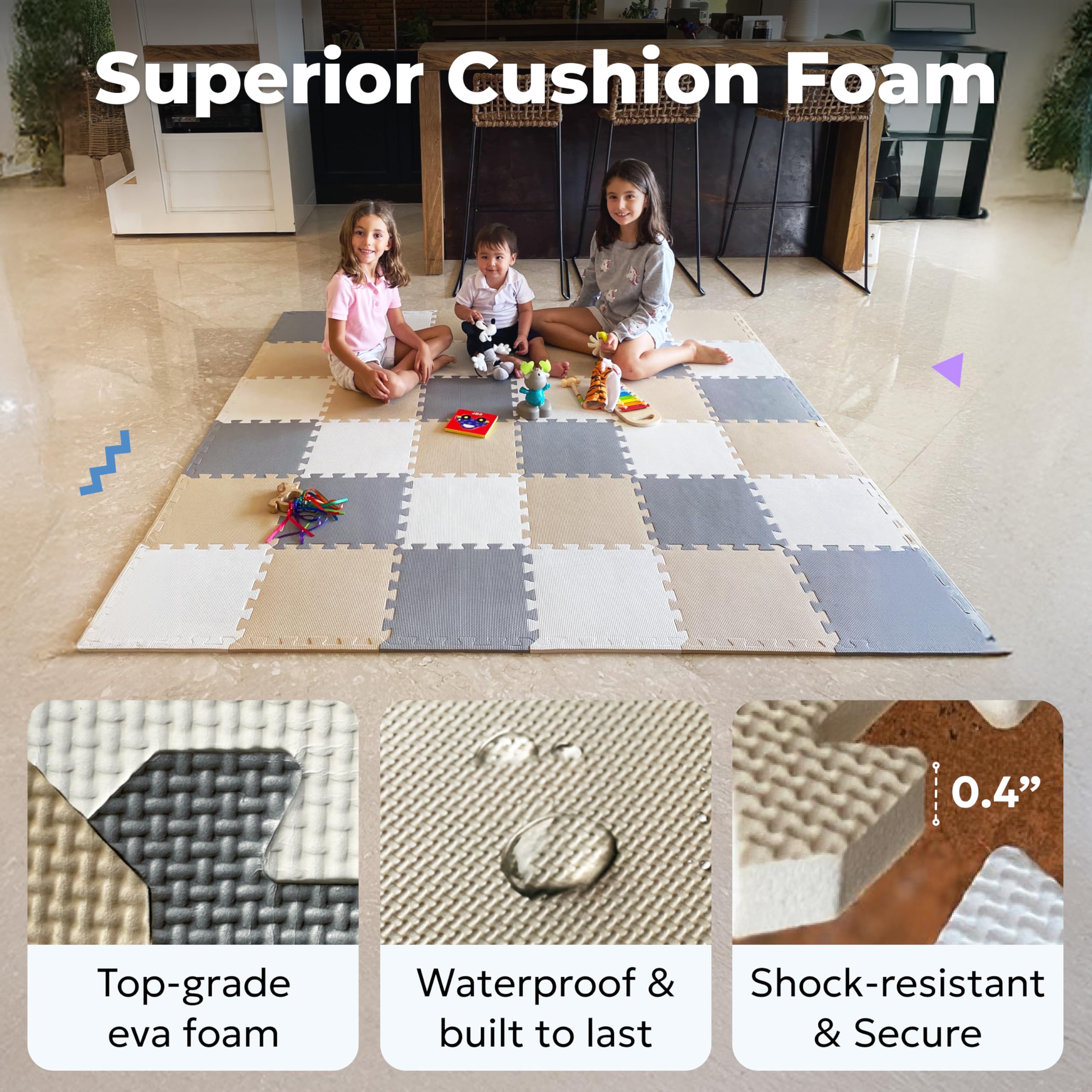 MioTetto stylish color options blend with nurseries and playrooms.