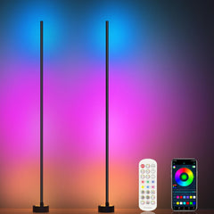 Miortior corner floor lamp 2-pack offering vibrant customizable lighting to elevate any room
