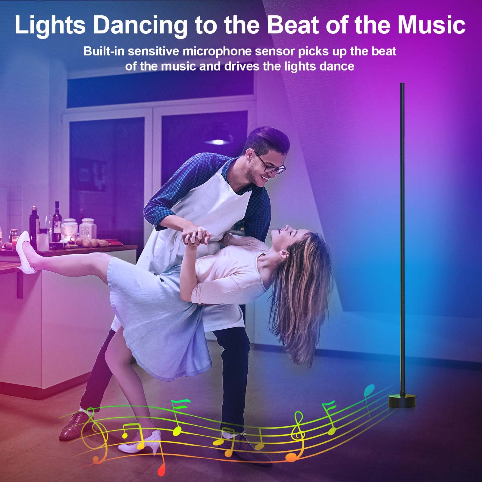 Miortior music-sync RGB lamp reacts to music for immersive visuals