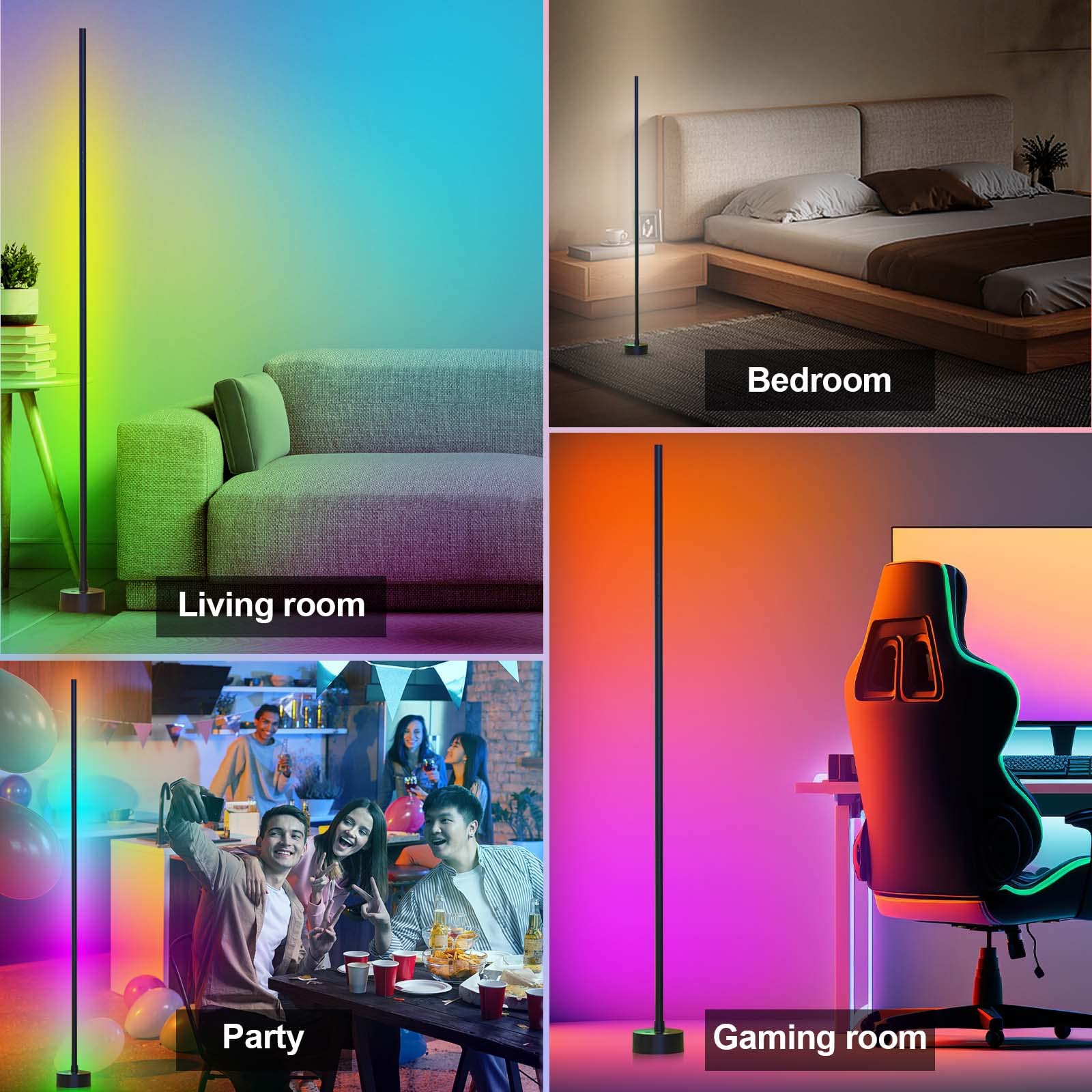 Miortior versatile lamp setup for living room, bedroom, or game room
