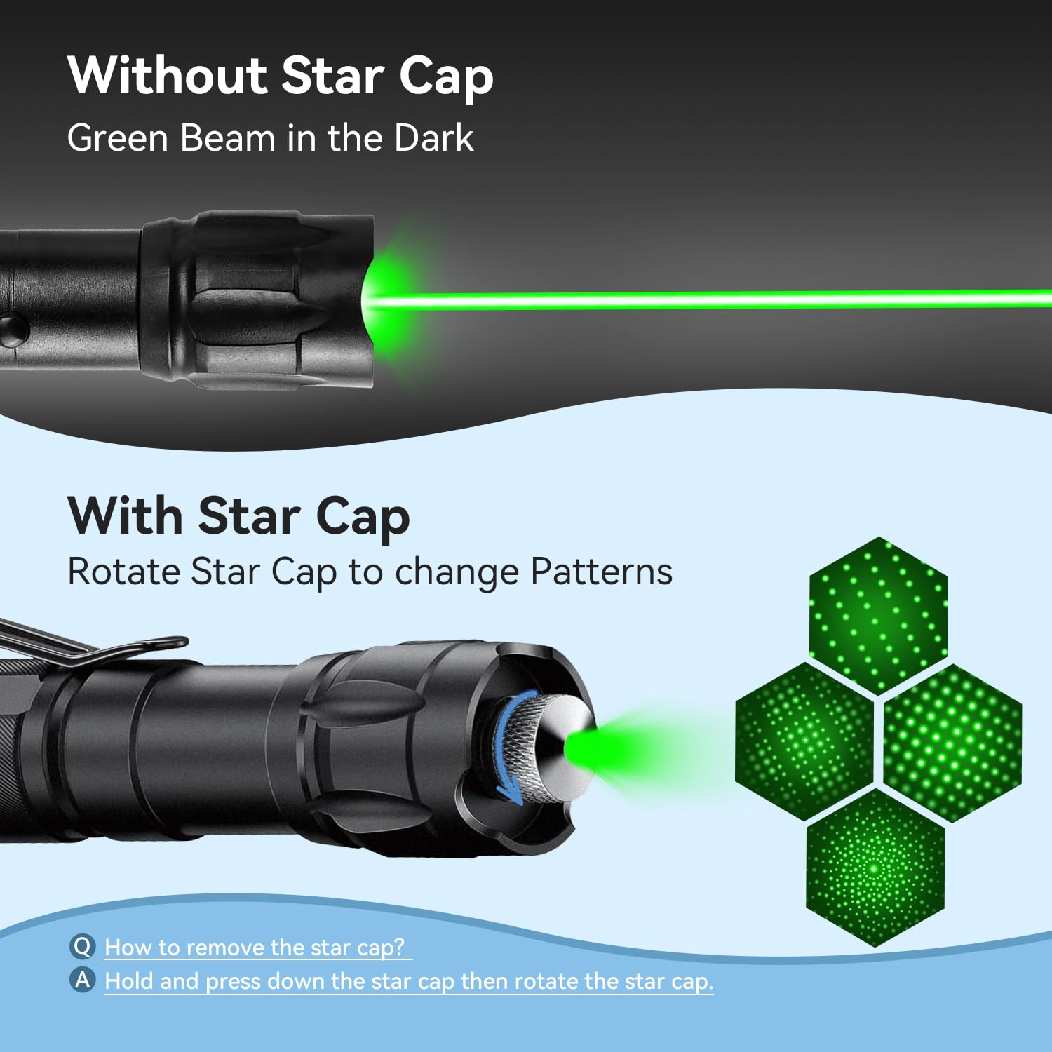 MIPREZT green laser pointer demonstrates long-range beam for TV/LED/LCD demos.