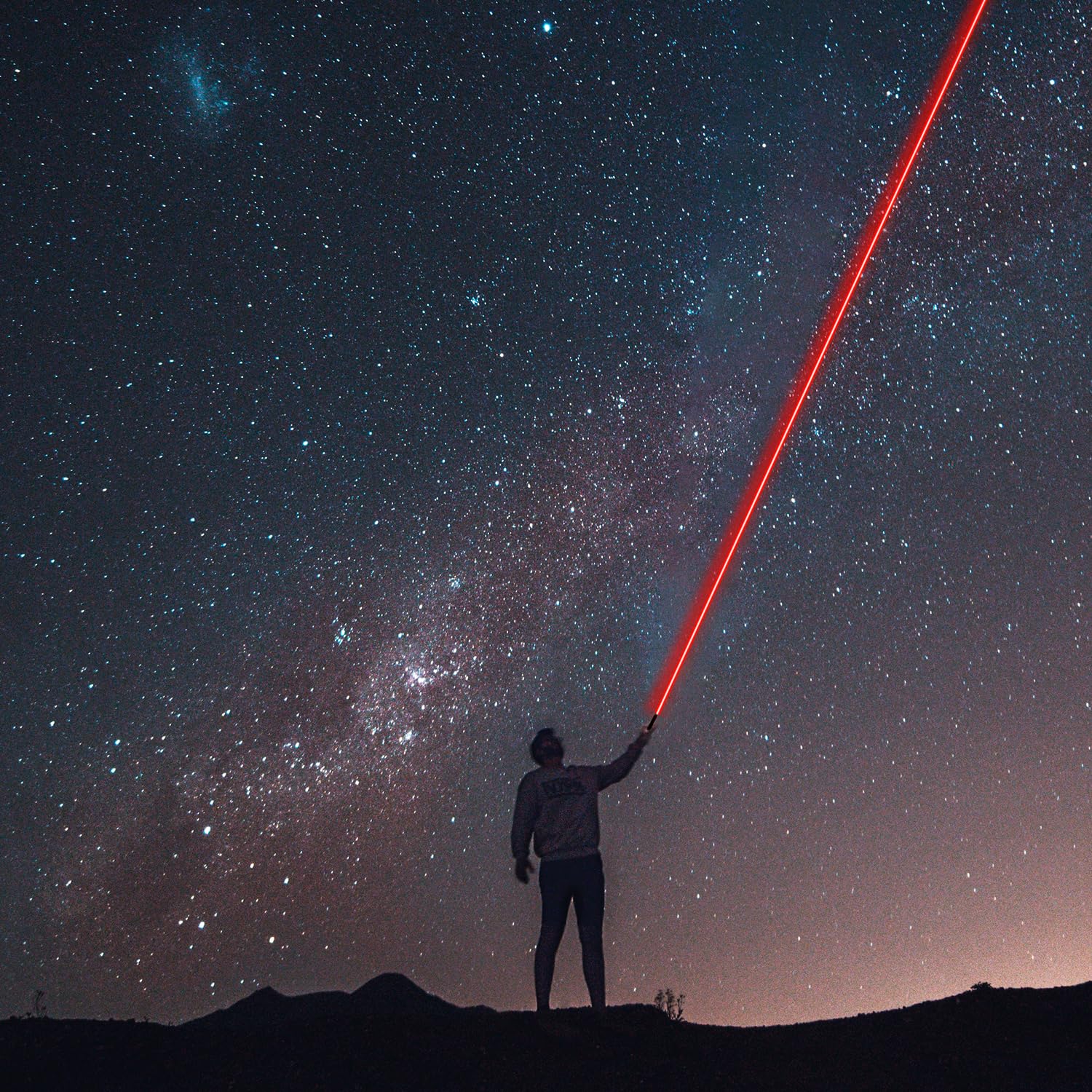 MIPREZT outdoor presentation use-case laser for meetings, tours, and astronomy demos.