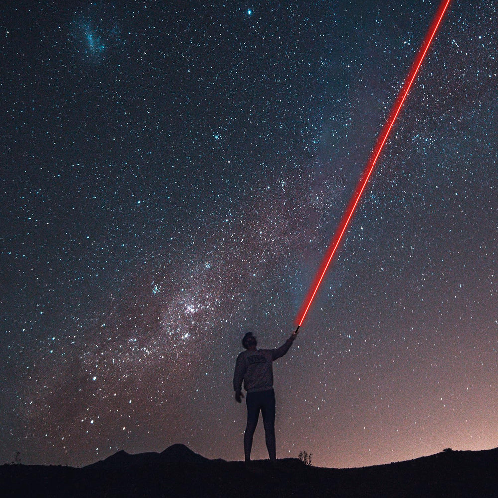 MIPREZT outdoor presentation use-case laser for meetings, tours, and astronomy demos.