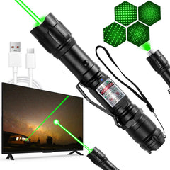 MIPREZT Professional green laser pointer front view shows compact, rugged presentation-ready design.