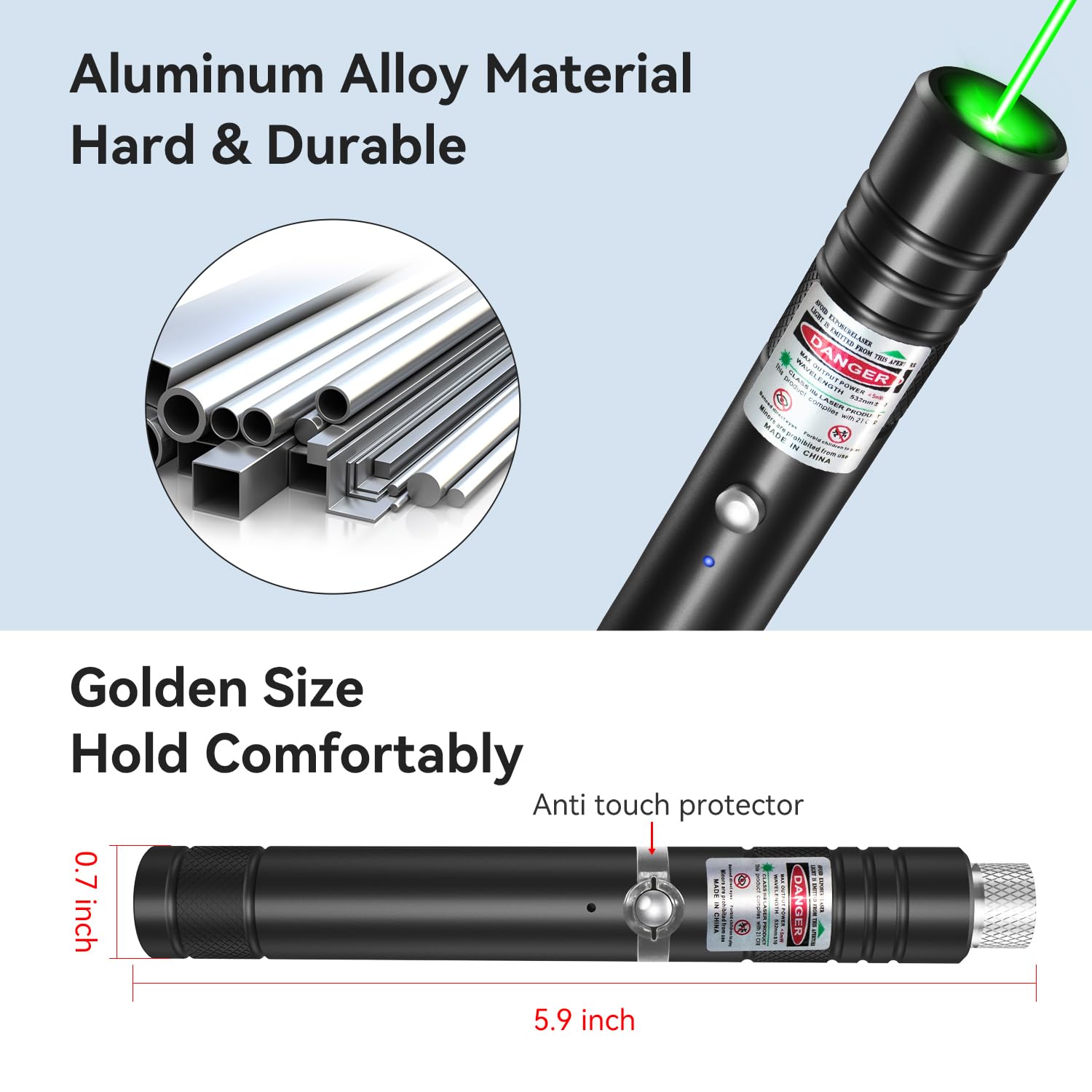 MIPREZT Professional green laser pointer pattern-cap view shows options