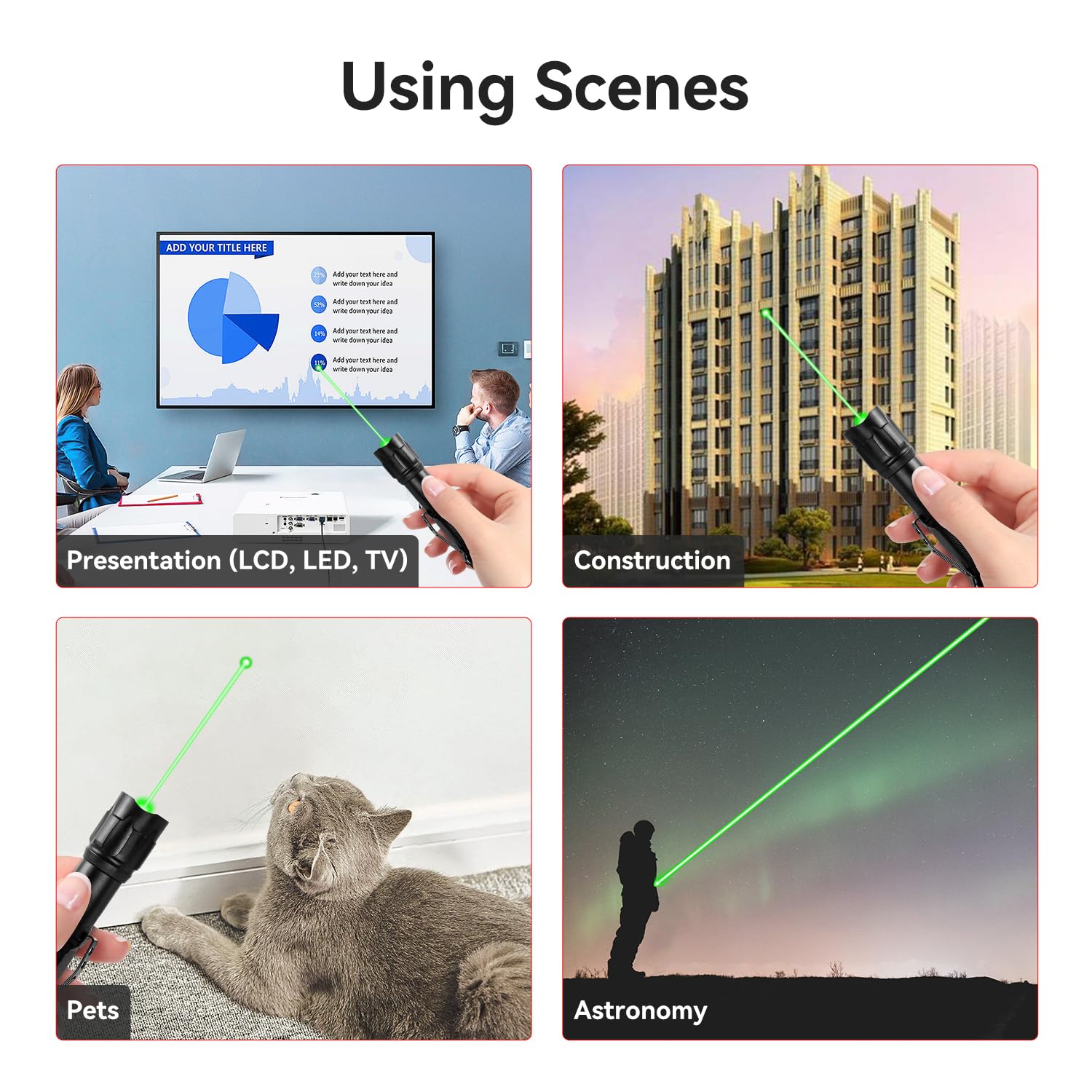 MIPREZT Professional green laser pointer tactical design emphasizes grip and durability.