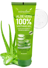 MIRACLAIR Aloe Vera Gel bottle pour offers instant skin soothing.