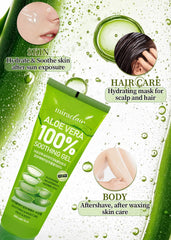 MIRACLAIR Aloe Vera Gel clear texture for fast-absorbing hydration.