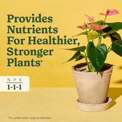 Two-pump dosage guides feeding larger pots with Miracle-Gro