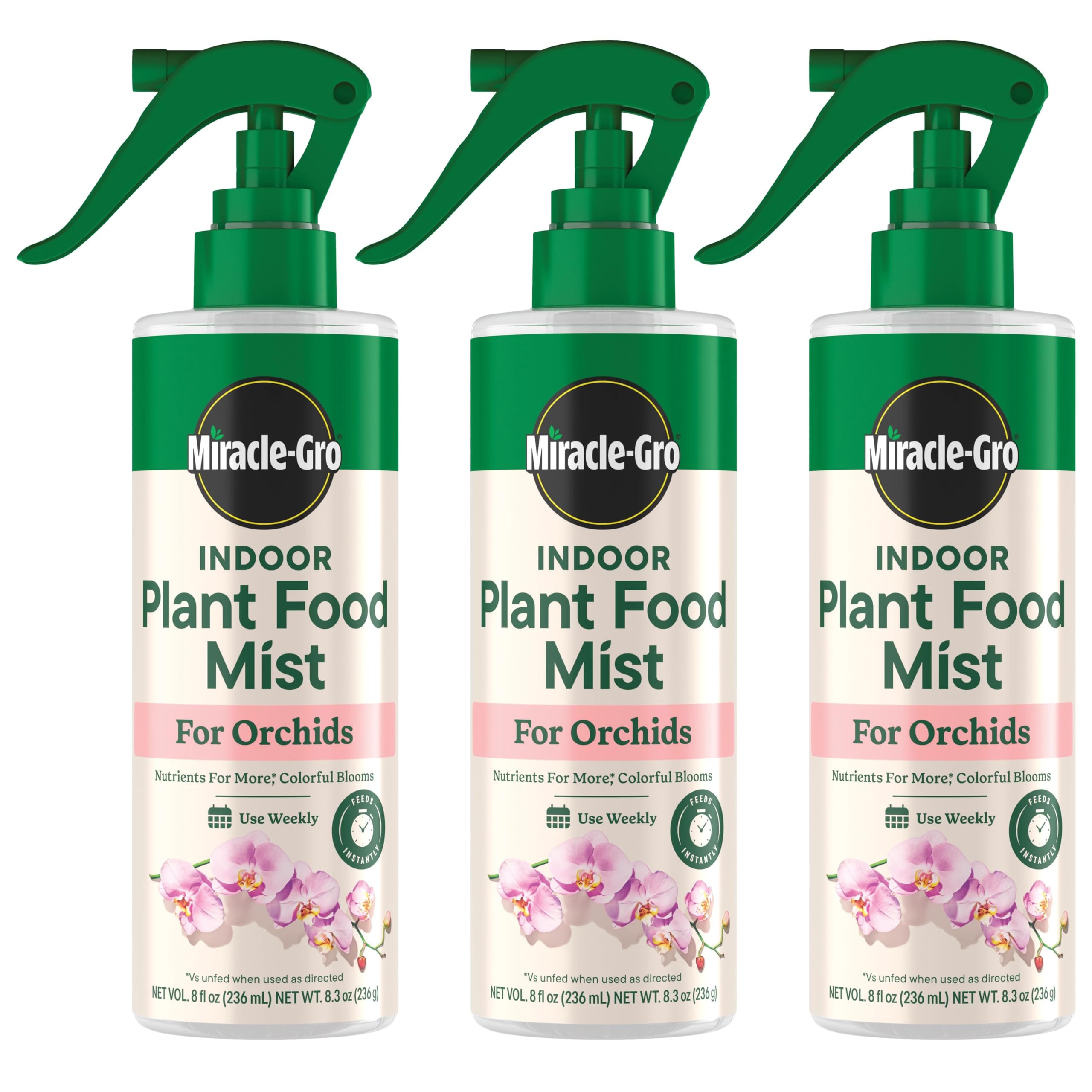 Miracle-Gro Orchid Mist bottle front ready to feed indoor orchids